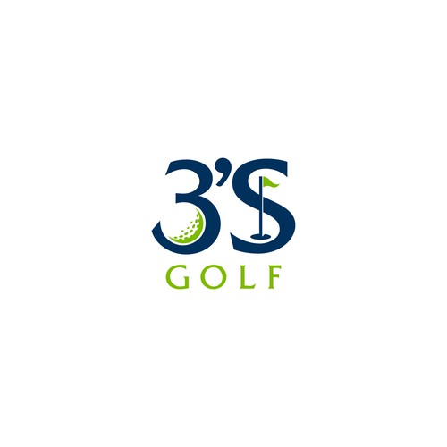 A logo for a fun, beautiful and affordable par-3 golf course. Design by Lyna✎