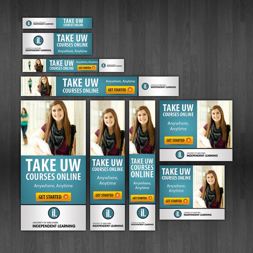 Create web banners for University of Wisconsin Independent Learning Design by Platinumedia