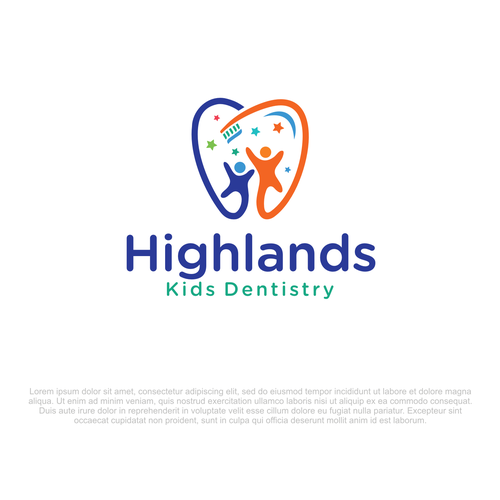 Modern & Fun Kids Dental Office Logo Design by supri™