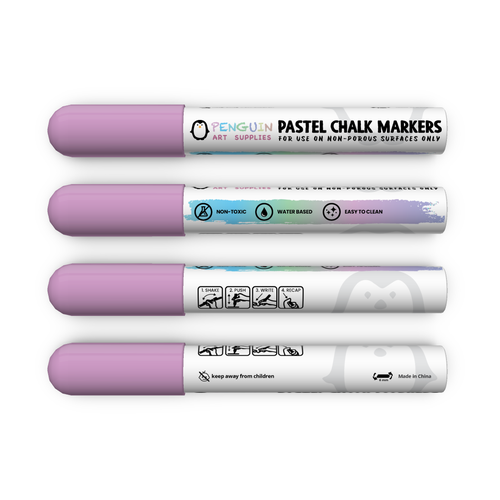Pastel liquid chalk markers barrel design
