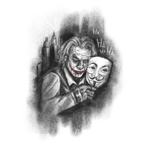 Tattoo Designs - Joker Anonymous Design by Ronny Hermawan