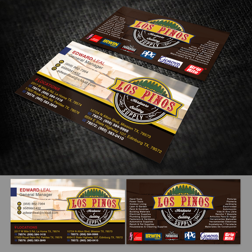 Design di Los Pinos Hardware & Building Supply Business Card Contest! di oeingArtMindZ