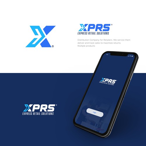 XPRS Express Retail Solutions Logo. Mass distribution company Diseño de Bayudaswara