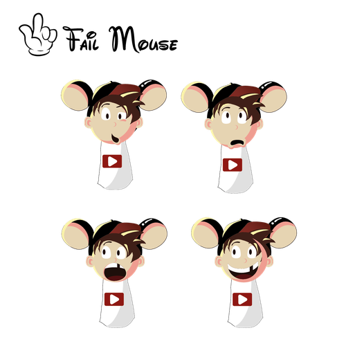 "Diseño de personaje Fail Mouse" winning  by César Sillet