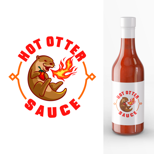 Design a Hot Sauce logo with an Otter Design by illergo