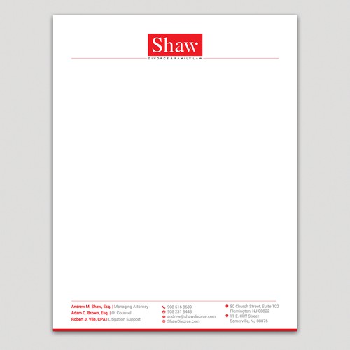 Letterhead for Divorce & Family Law Firm; Modern, Conservative Design Design by ™SF_Design™