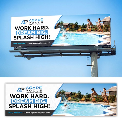 POOL AND OUTDOOR LIVING BILLBOARD DESIGN Design by Besties