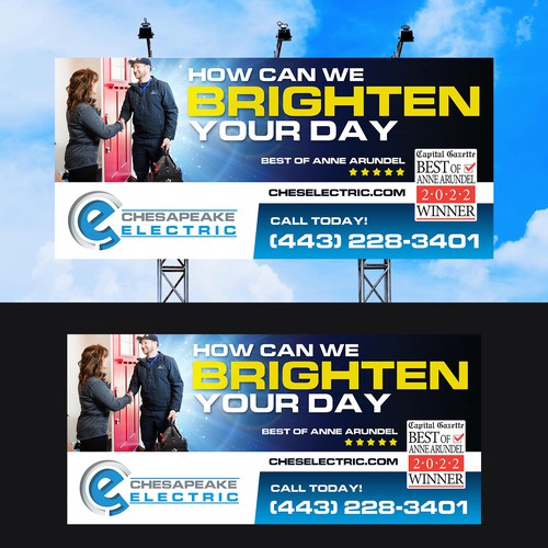 Chesapeake Electric Billboard Design by vsardju