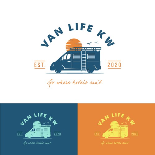 Catchy logo for an adventurous/ outdoor camper-van rental Design by Joe Sumat