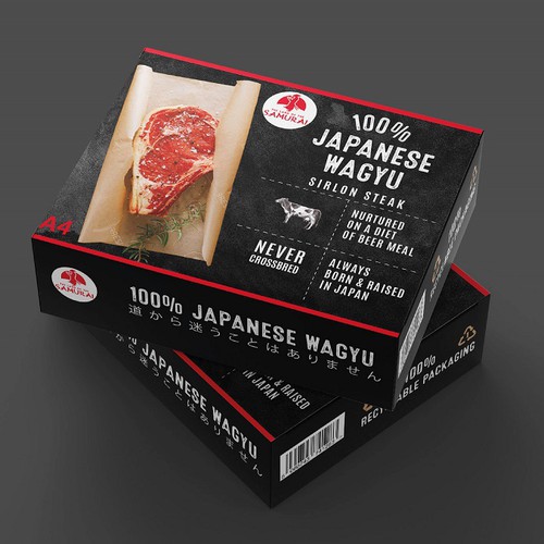 100% JAPANESE WAGYU STEAK Design by ZeKdesign