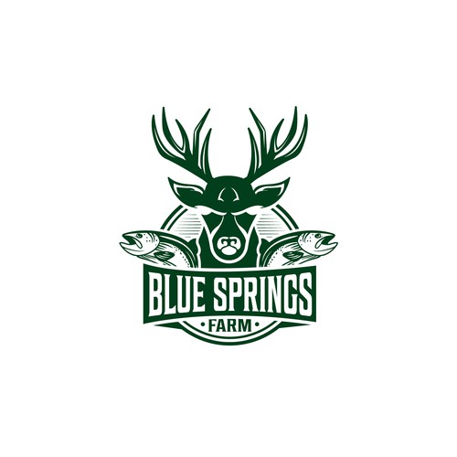 Logo for our Der hunting and bass fishing recreational farm Design by M.Siddique