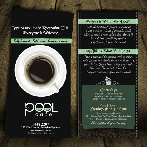 The Pool Cafe, help launch this business Design by John Smith007