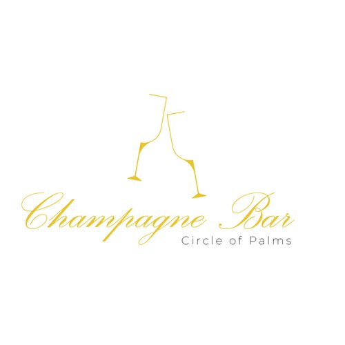 Luxury and modern Champagne Bar logo-ontwerp door ALTN