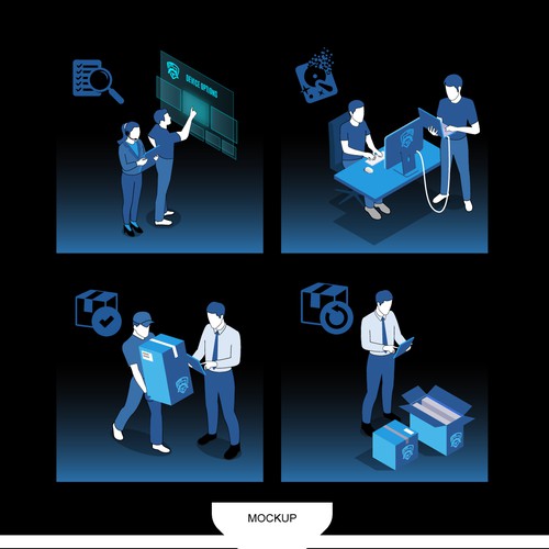 6 pictures of a process steps Design by M.Y.P.