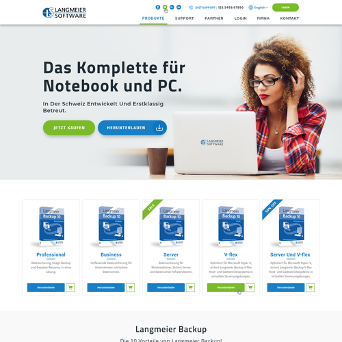 Redesign a Site for a Backup Software Design by Creative Selection