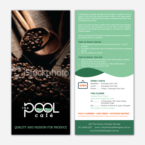 The Pool Cafe, help launch this business Ontwerp door SamKiarie