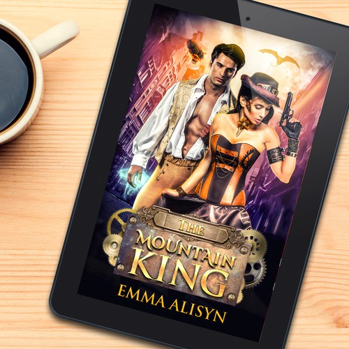 Futuristic dragon steampunk romance Design by Sanja G.