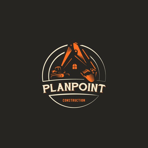 PlanPoint Construction Logo Needs A Remodel Design by Kamel Laghoub