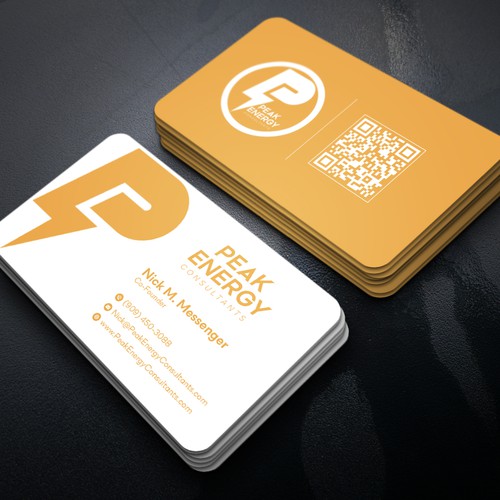 Modern Business Card Design for Electric Energy and Solar Company Design by Brandmaker artist