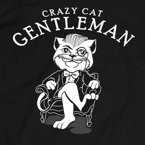 Crazy cat gentleman t hot sale shirt