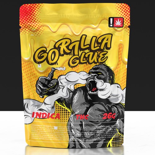 Gorilla Glue Weed Doypack Design by Yoga Zoeko