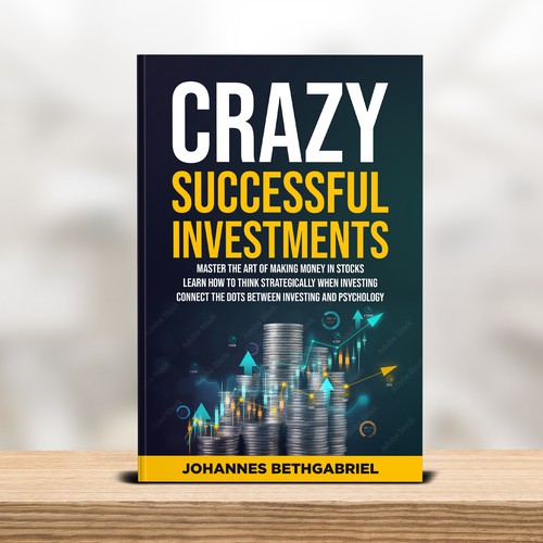 Powerful Book Cover for an Investing book that helps to Build Wealth in the Stock Market Design by T.Primada