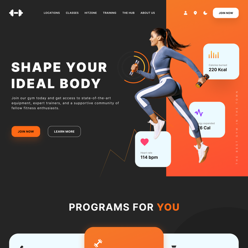 Design homepage and location page for Gym website Design by Mohammad Kashif