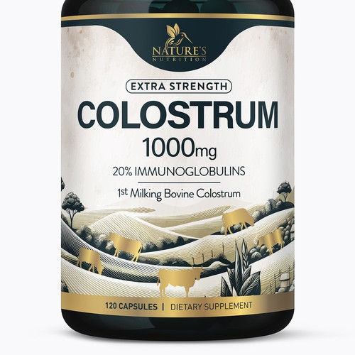 Powerful, Colostrum Design Needed for Nature's Nutrition Design by FreshApple@Michelle