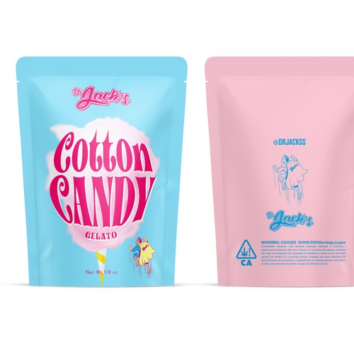 Cotton Candy gelato cannabis bag Design by bcra