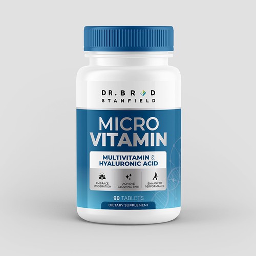 We Need a Vibrant and Scientifically-Inspired Label Design for MicroVitamin Design by Poroyo