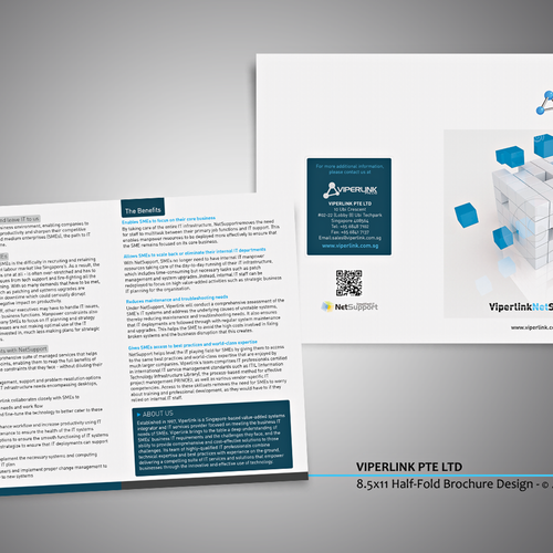 Create the next brochure design for Viperlink Pte Ltd Réalisé par Edward Purba