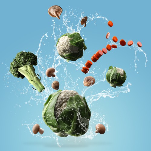 Vegetable Food Collage Design by Javad.S