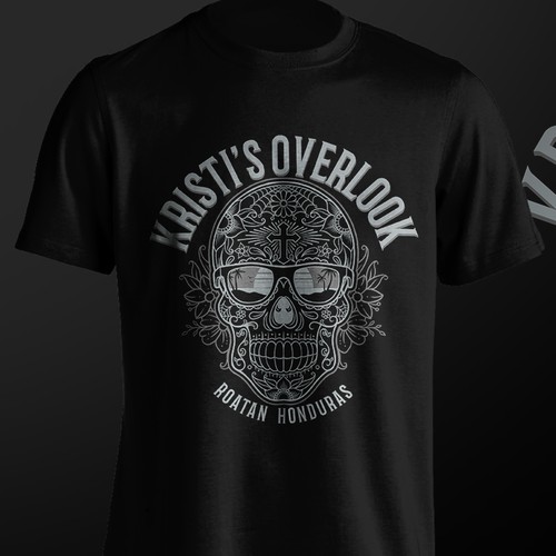 Sugar Skull t shirt-Kristi's Overlook Design by wargalokal