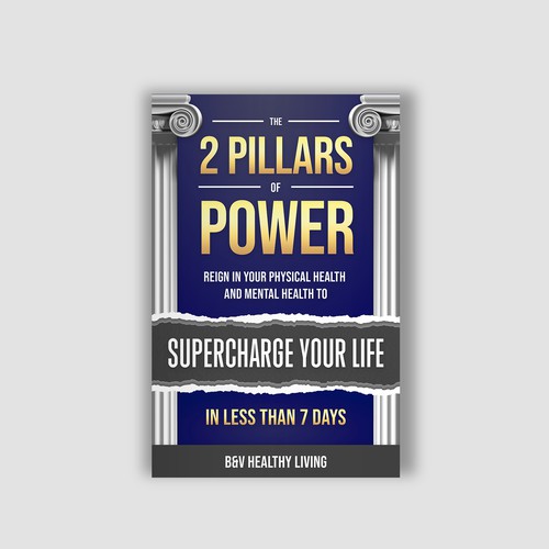 2 Pillars of Power book cover design to grab attention Design by Alem Duran