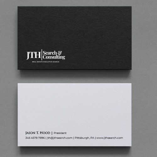 Business Card Design for Executive Search Firm Design by Xclusive16