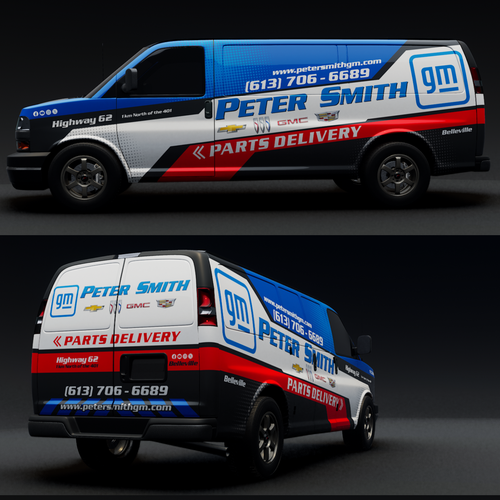 Parts Delivery Van Wrap for a GM Dealership Design by TANSA ART