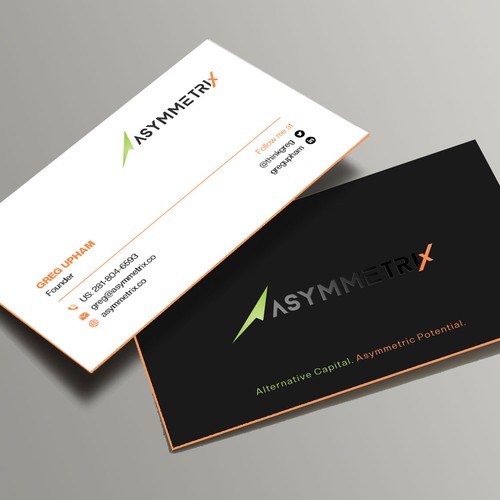 Design a cool, edgey but sophisticated business card for an alternative investment firm. Design von Xclusive16