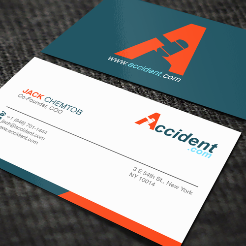 Save People From Accidents with Accident.com | Business card contest