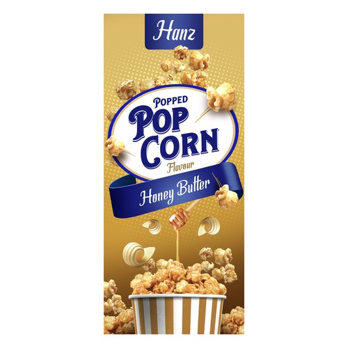 Premium Quality Popped Pop Corn Packaging Design réalisé par sougatacreative