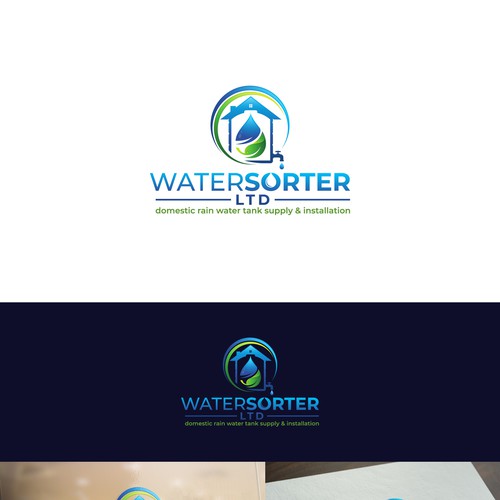 Design a catchy logo somehow detailing home rain water tank benefits. Design by prozper