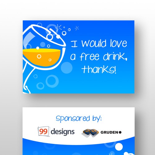 Design the Drink Cards for leading Web Conference! Design by iAquarian