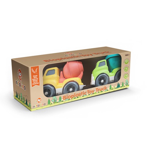 "Playful packaging design for a sustainable children toys brand" Design by laudes