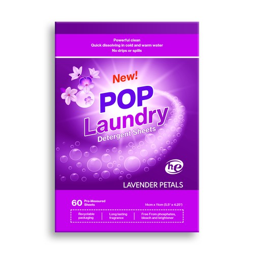 Pop Laundry Detergent Sheets Design by Claudia Gabriela