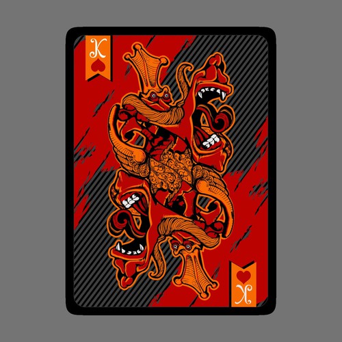 We want your artistic take on the King of Hearts playing card Design by miftake$cratches