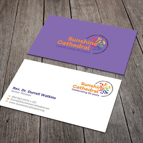 Business Card for Growing Progressing LGBTQ Church Design by Rskylight