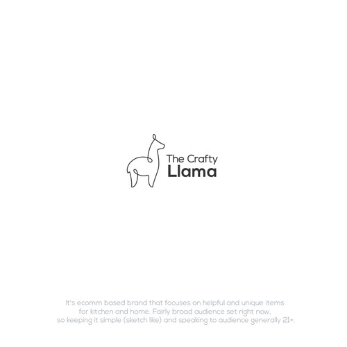 Simple and friendly Llama design-ontwerp door safy30