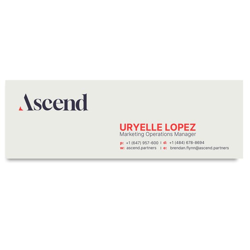 Design di Ascend Partners New Branded Email Signature di COMGUYZ