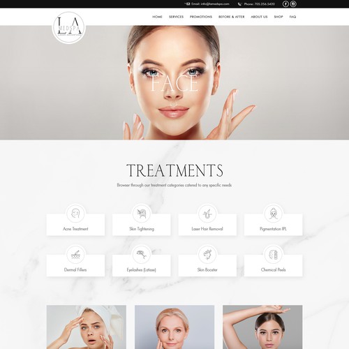 Website design for elegant medical spa Design by OMGuys™