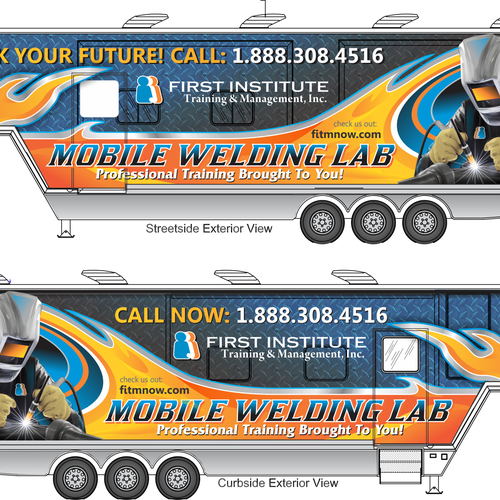 Custom Mobile Welding Lab needs custom graphic wrap Design réalisé par Exocast33