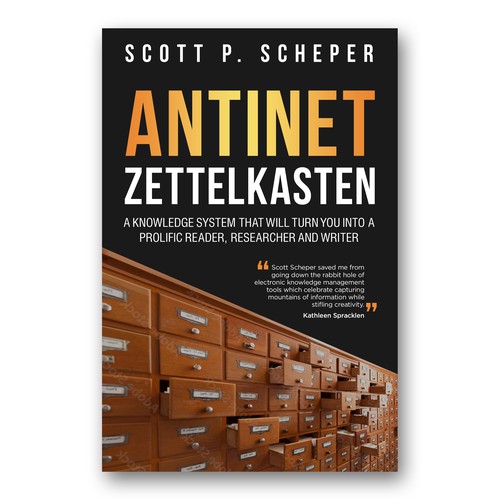 Design the Highly Anticipated Book about Analog Notetaking: "Antinet Zettelkasten" デザイン by Colibrian